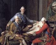 Alexander Roslin Gustav III of Sweden, and his brothers oil painting on canvas